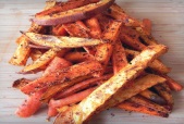 Cinnamon Spiced Sweet Potato Carrot Fries